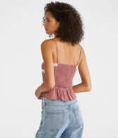 Satin Lace-Trim Cami