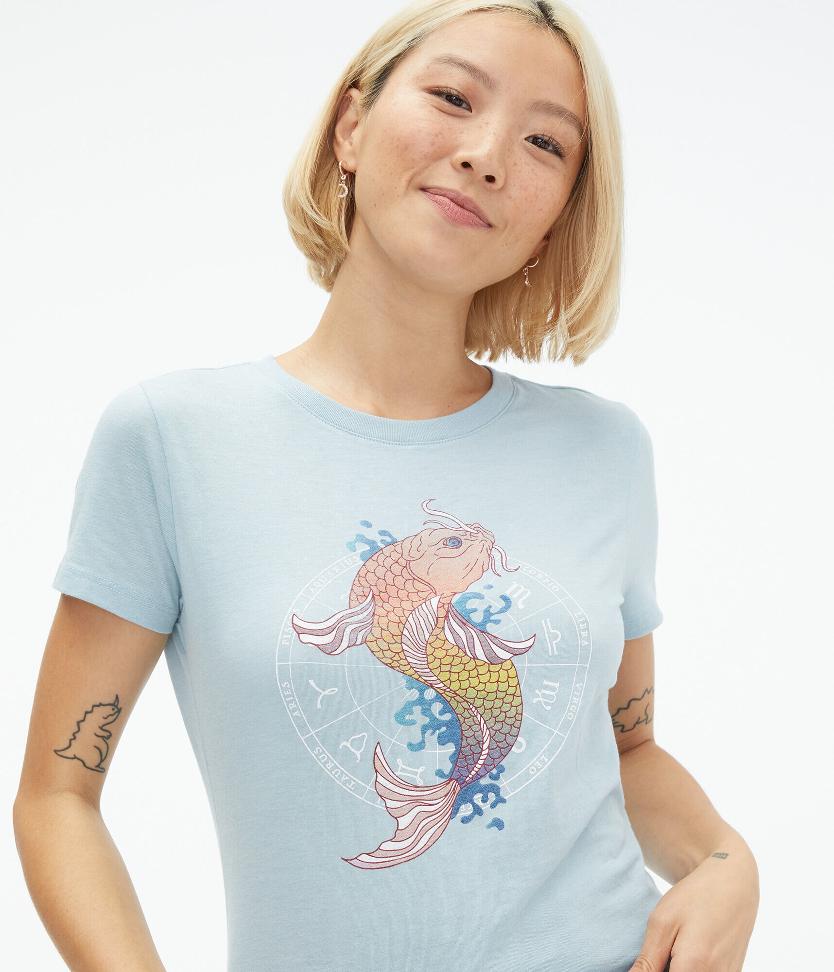 Zodiac Koi Fish Graphic Tee