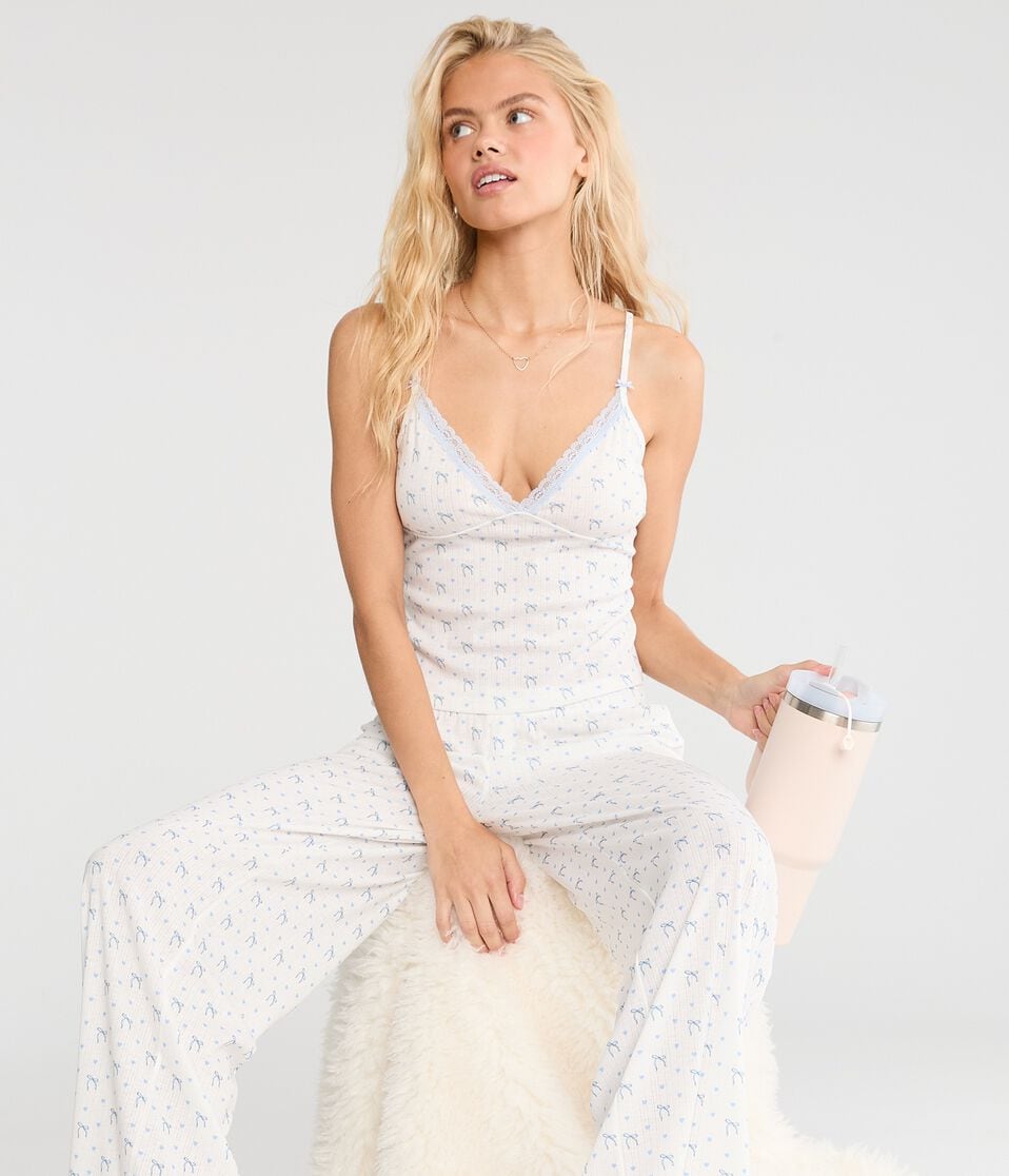 Hearts & Bows Lace-Trim Sleep Cami