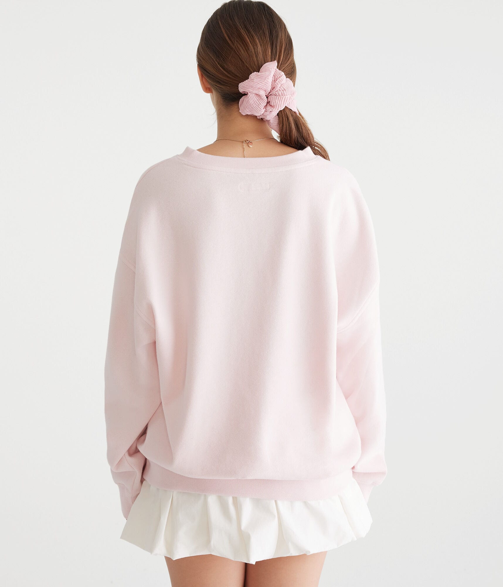 Solid Notch-Neck Sweatshirt