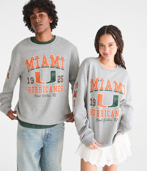 Miami Hurricanes Crew Sweatshirt Miami Hurricanes Crew Sweatshirt