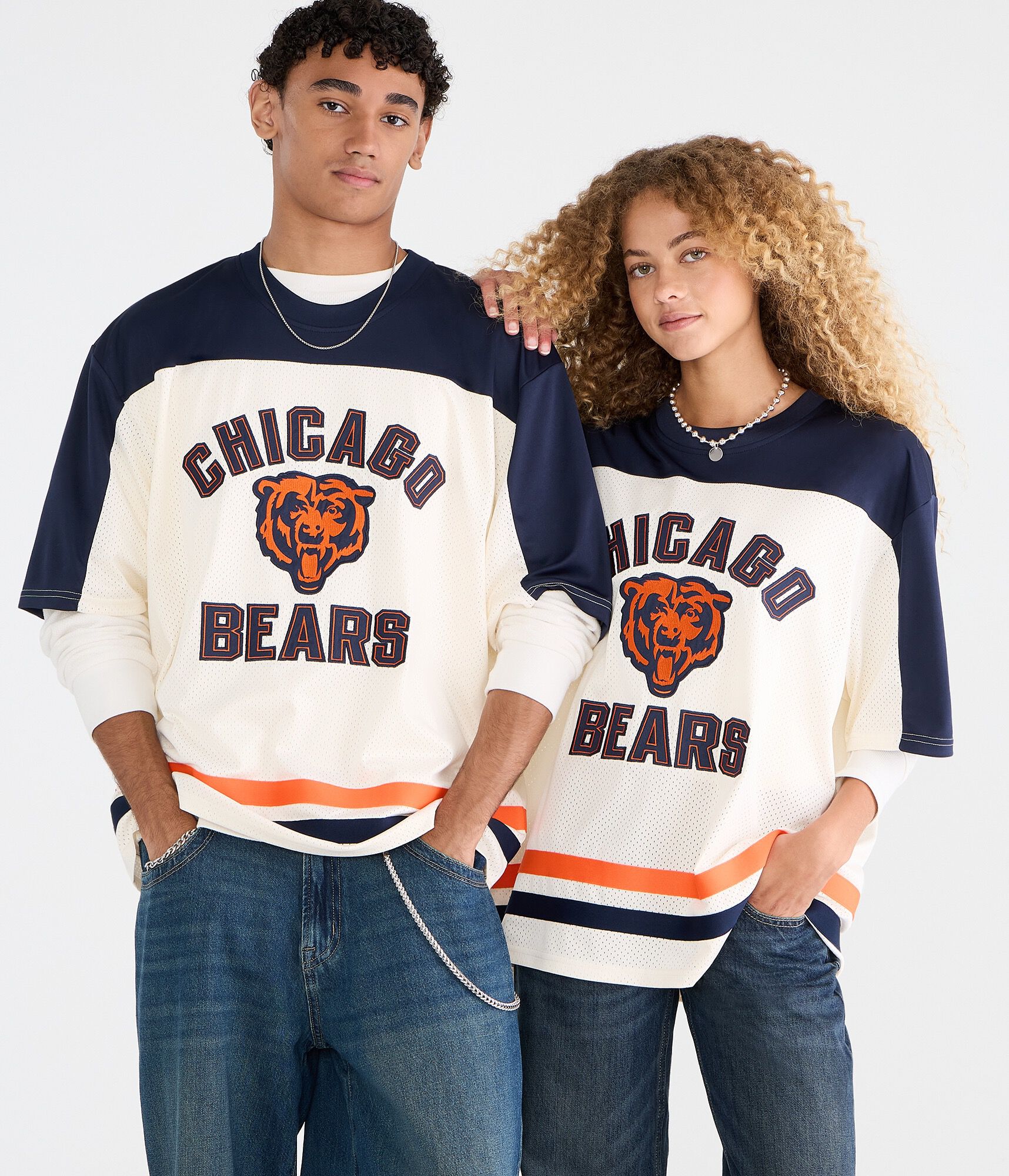 Chicago Bears Colorblock Mesh Top