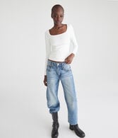 Long Sleeve Seriously Soft Sculpt Square-Neck Tee