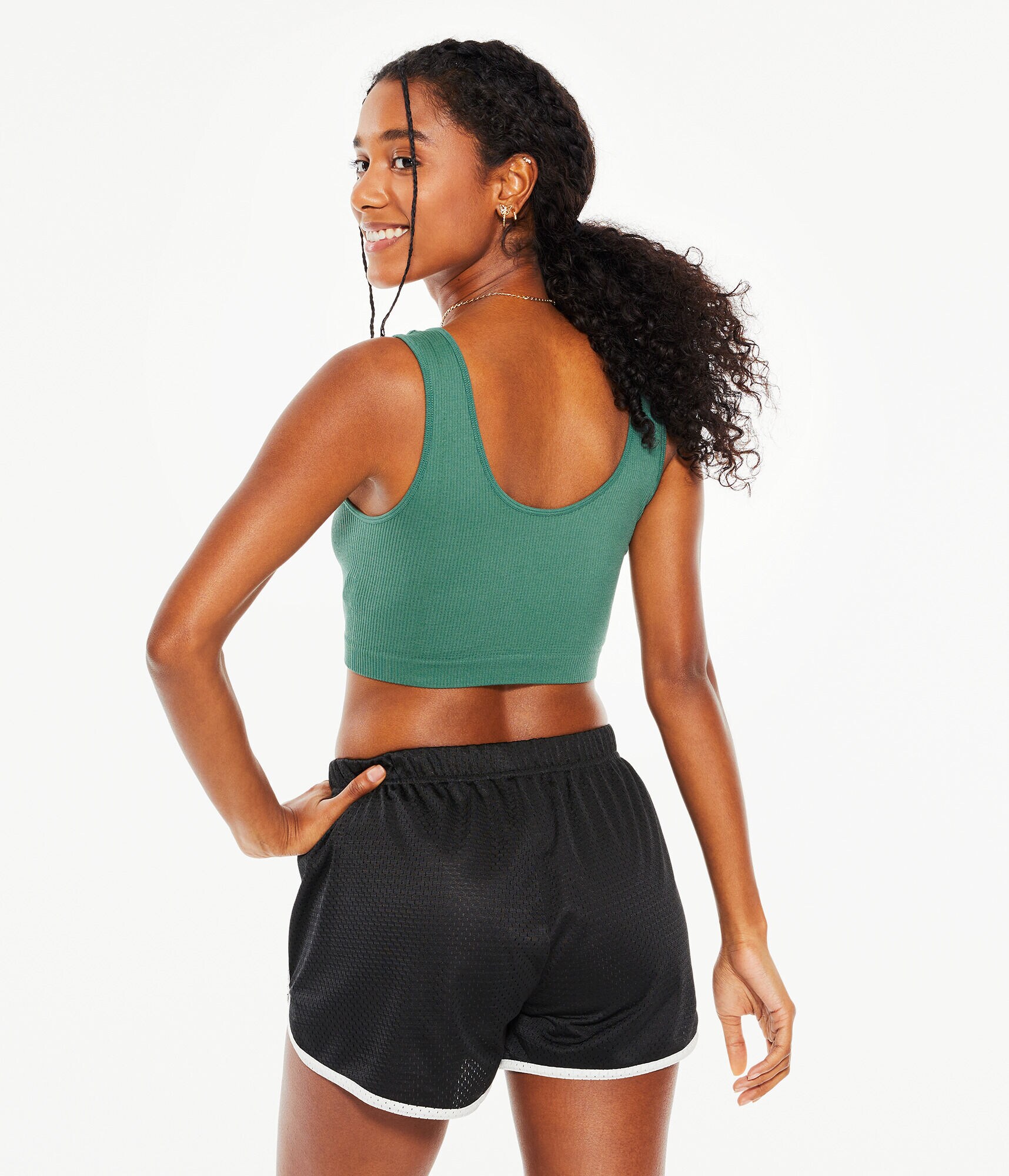 Seamless Ruched Cropped Tank