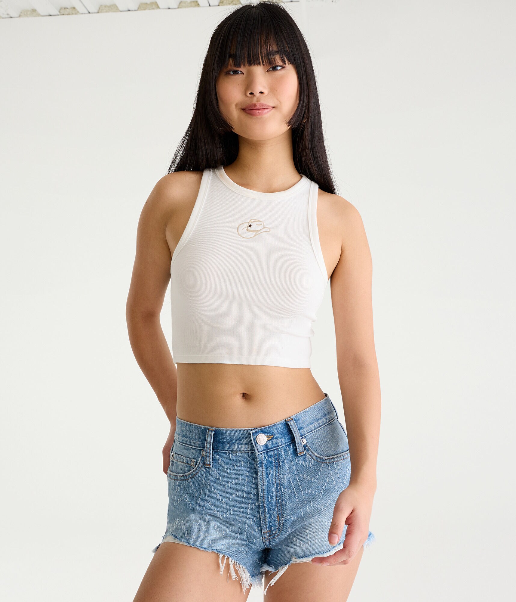 Low-Rise Slouchy Boyfriend Denim Shorts