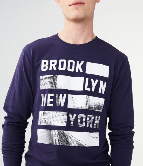 Long Sleeve Brooklyn New York Graphic Tee Long Sleeve Brooklyn New York Graphic Tee