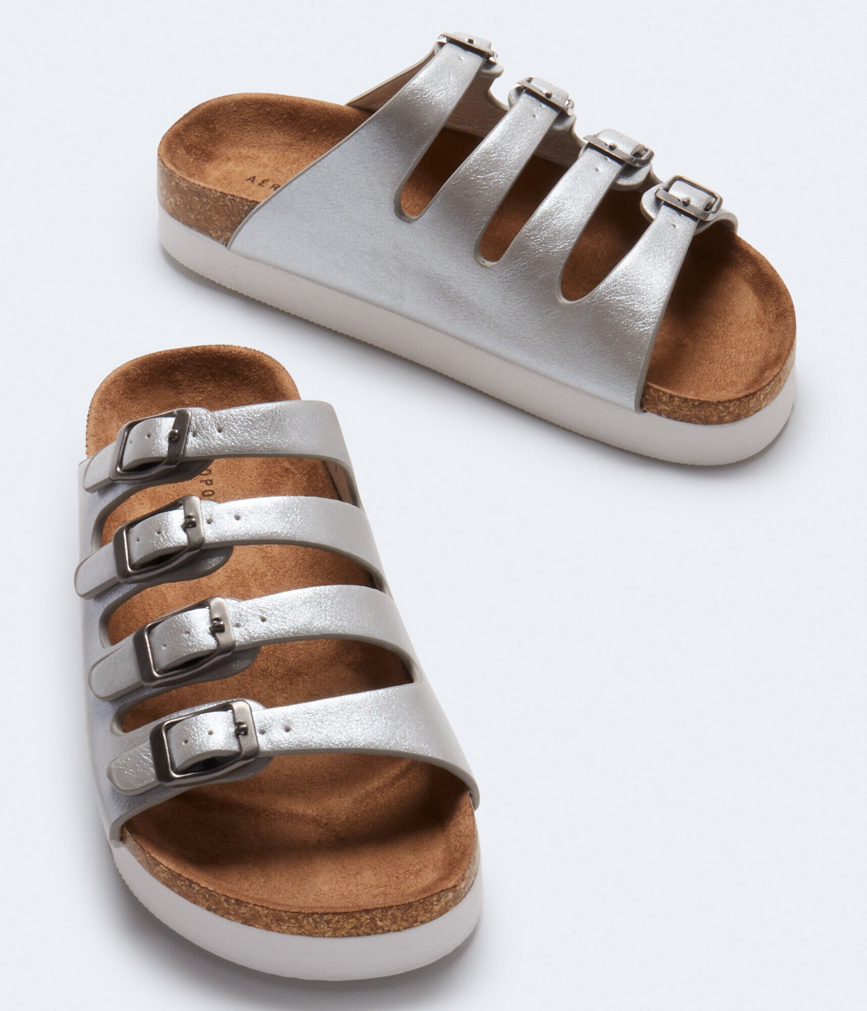 4-Strap Platform Slide Sandal***