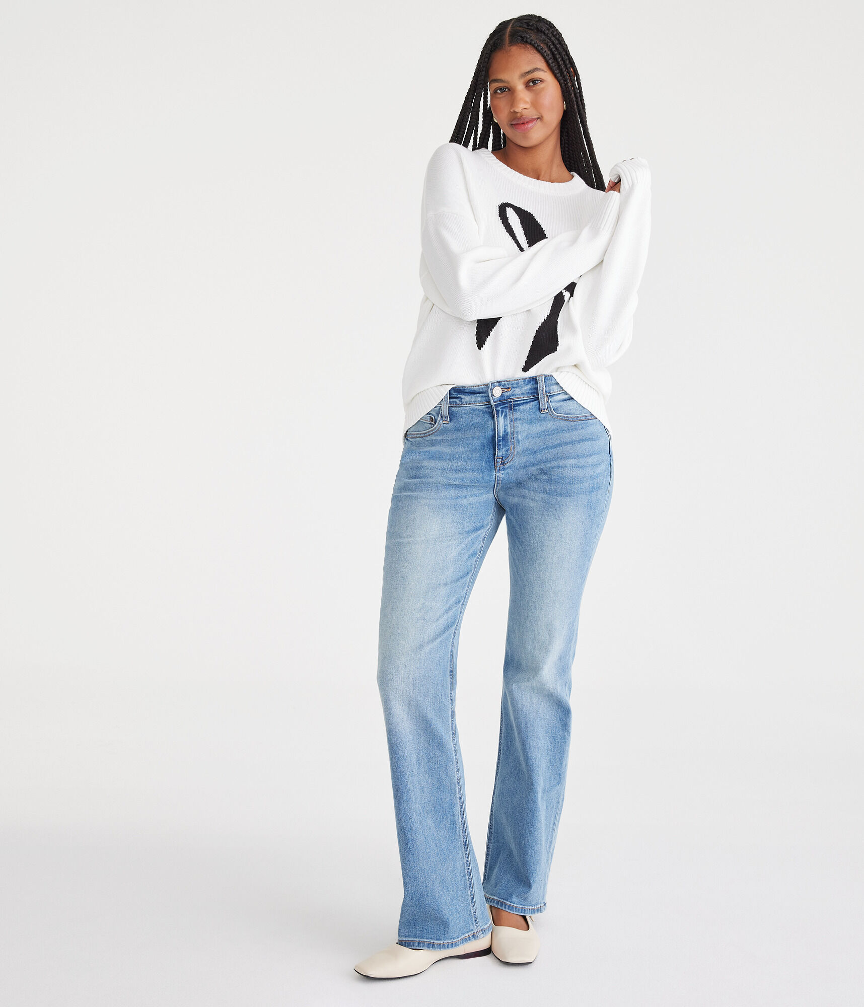 Curvy Mid-Rise Bootcut Jean