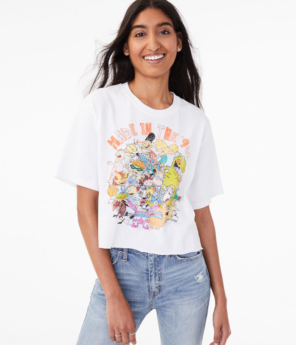 Made In The '90s Cropped Graphic Tee***