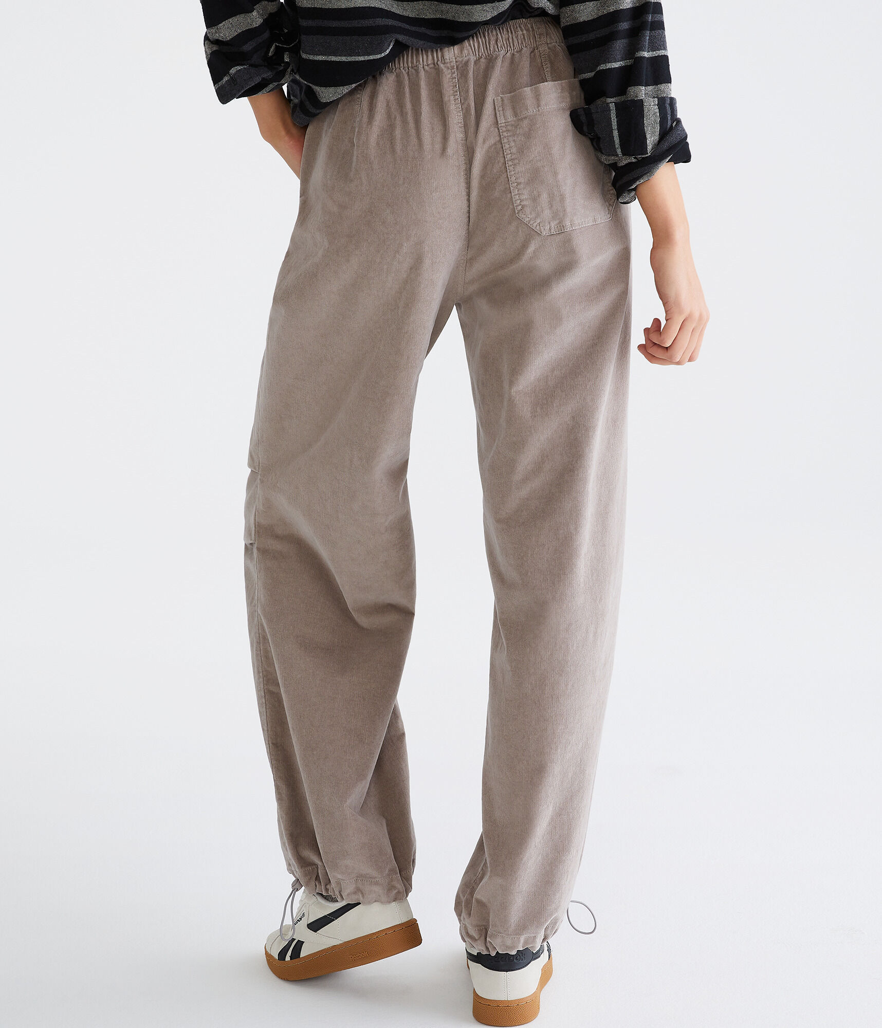 High-Rise Corduroy Parachute Pants