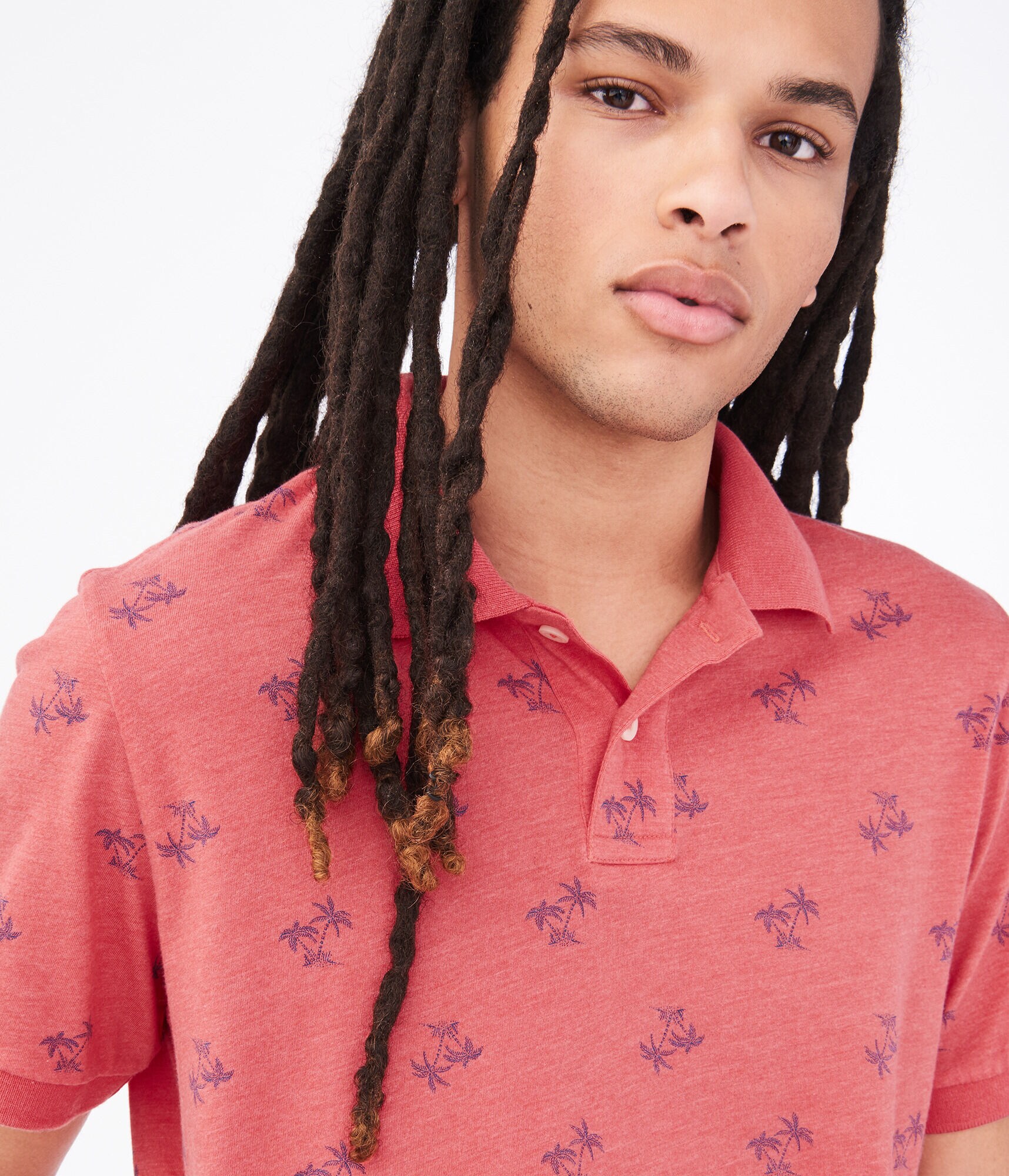 Palm Tree Jersey Polo