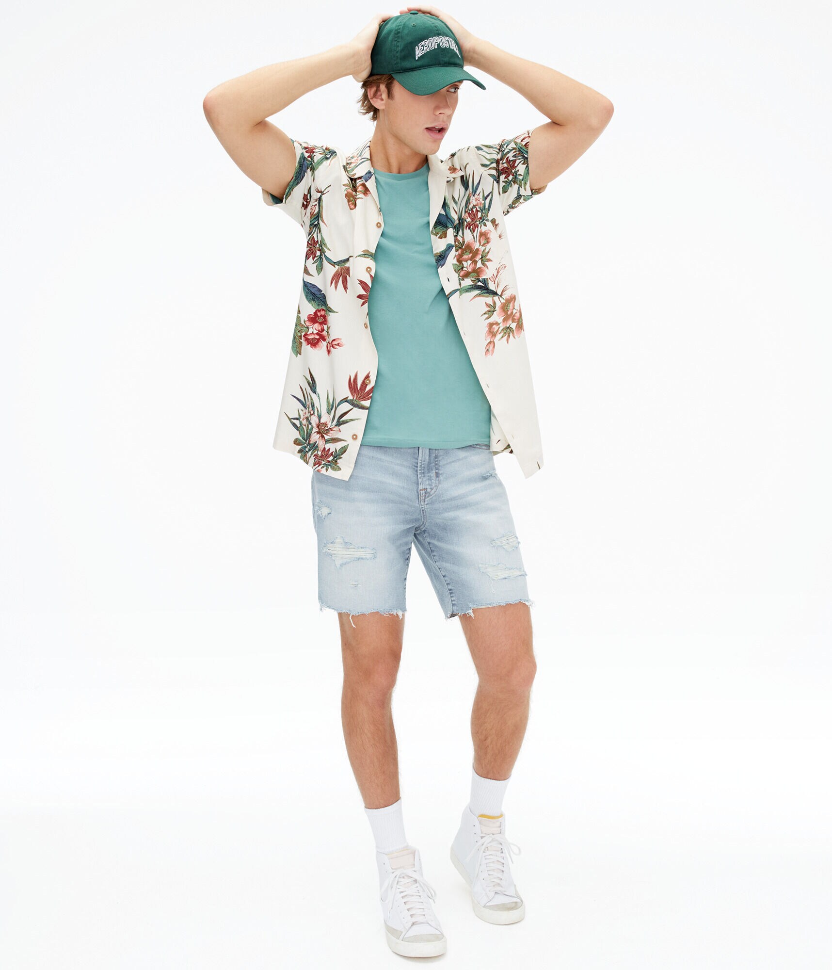 Floral Button-Down Resort Shirt