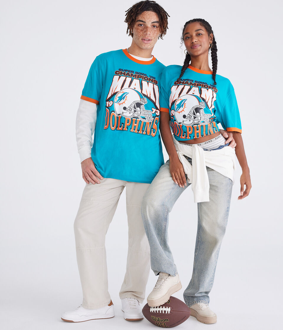 Miami Dolphins Super Bowl Relaxed Ringer Graphic Tee