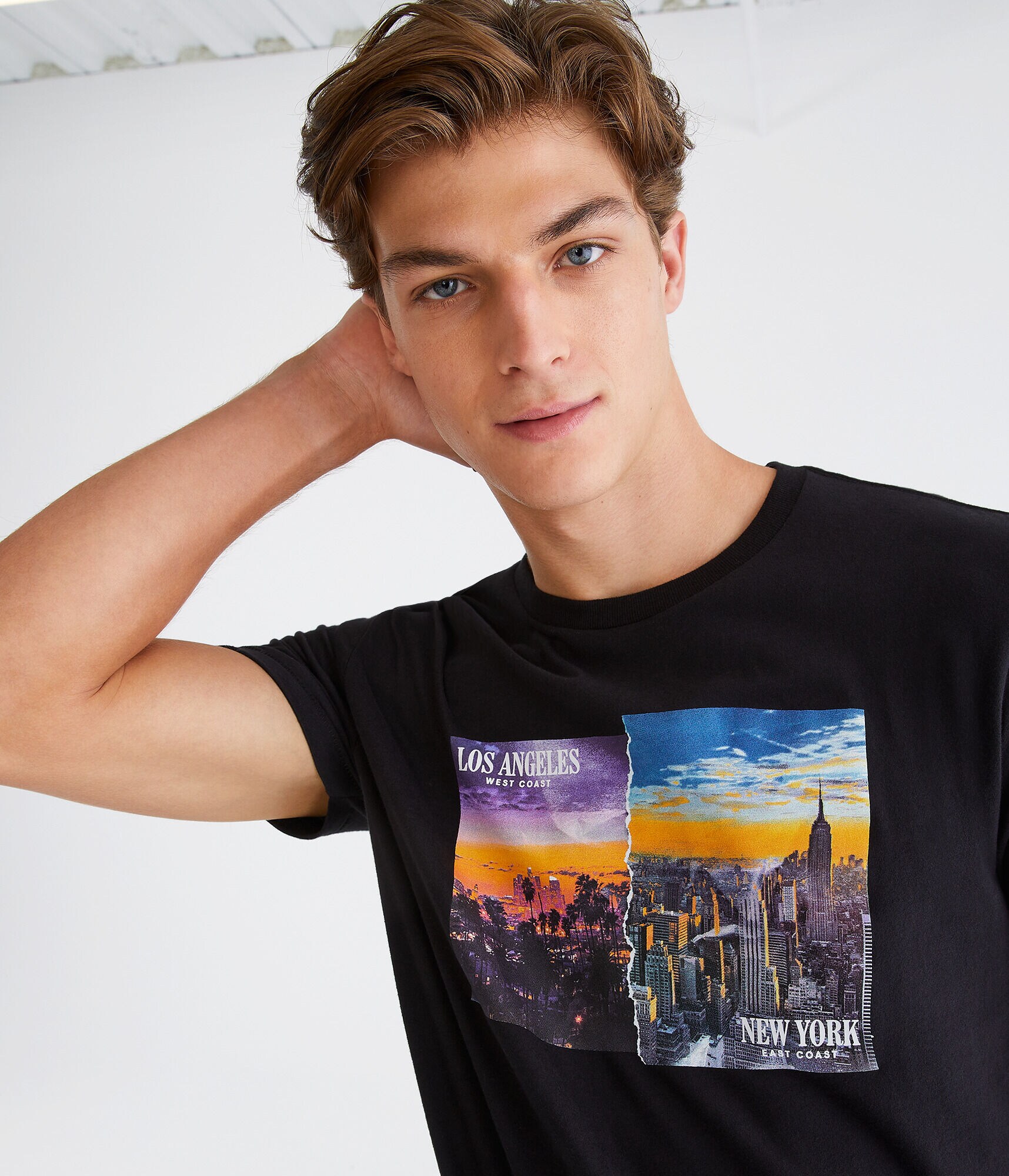 LA NY Skyline Graphic Tee