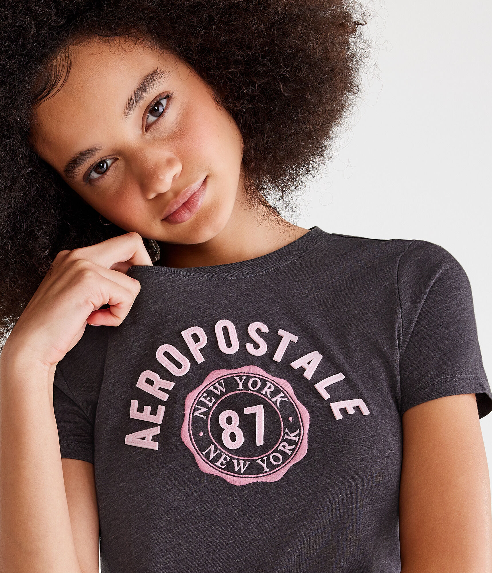 Aeropostale 87 Arch Appliqu&eacute; Graphic Tee