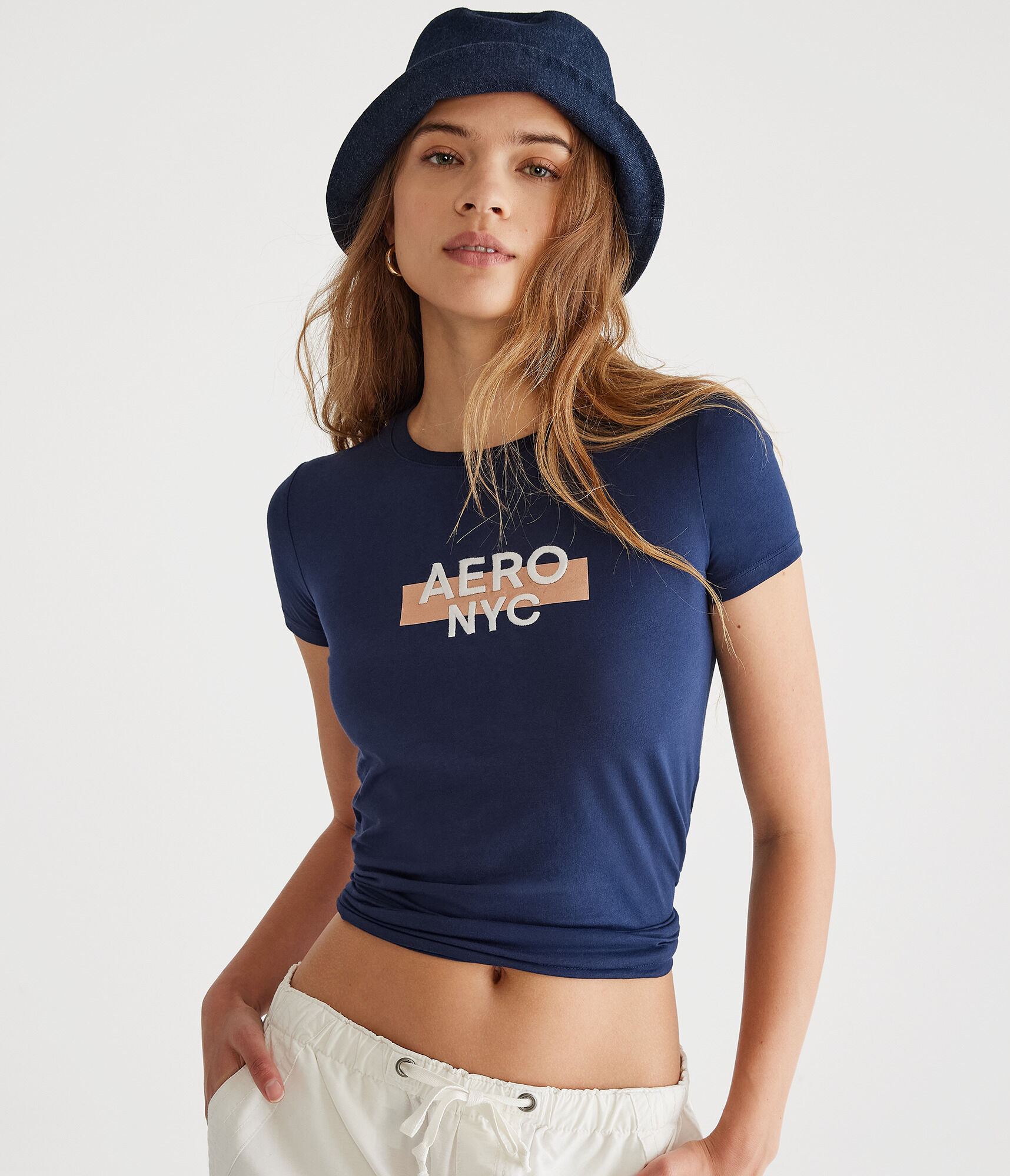 Aero NYC Box Logo Foil Graphic Tee