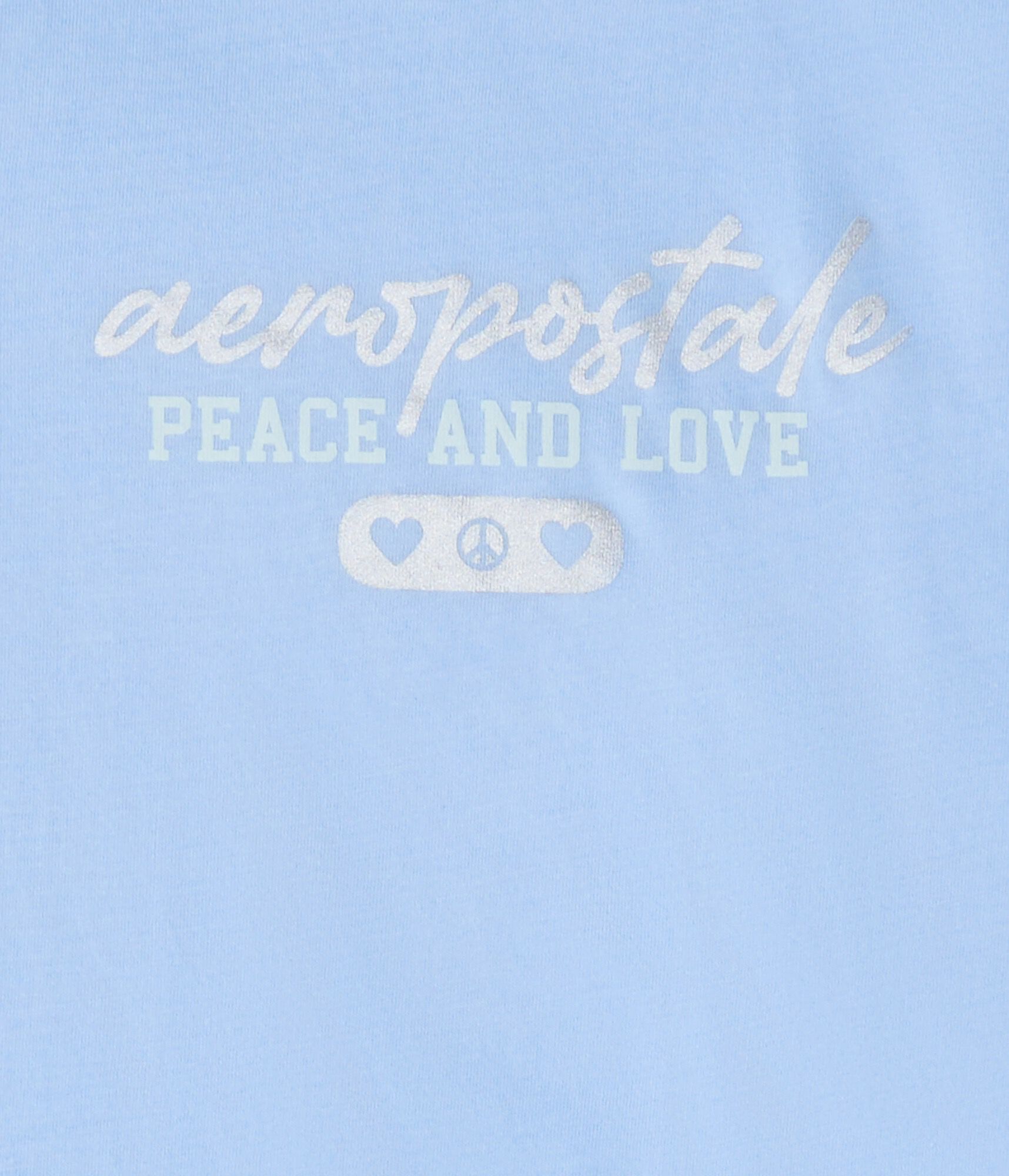 Aeropostale Peace And Love Foil Graphic Tee