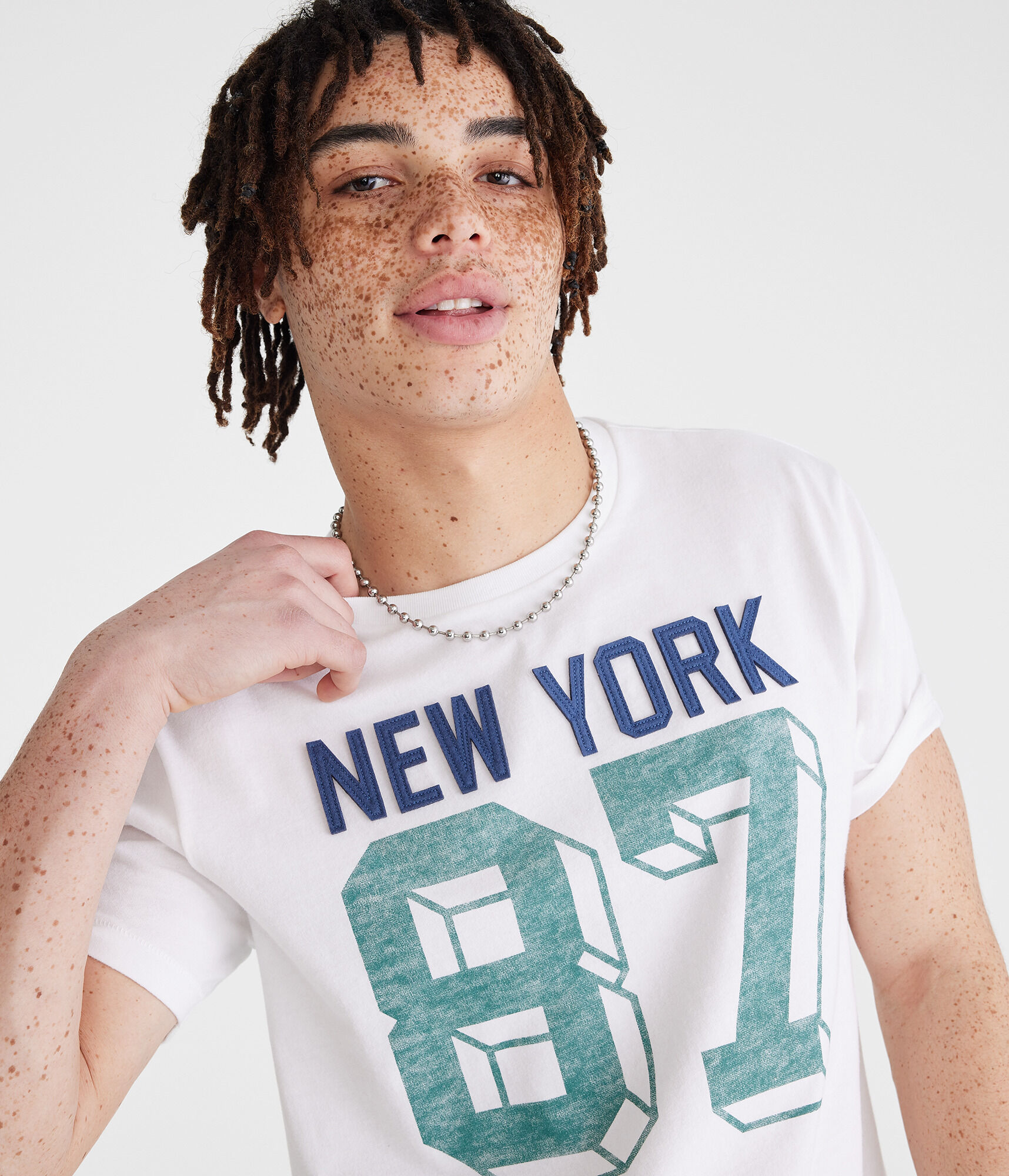 New York 87 Appliqué Graphic Tee