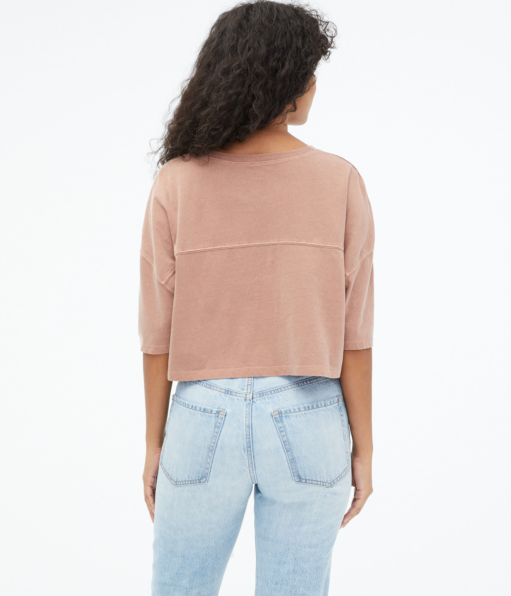 Washed Cropped Boyfriend Crew Tee