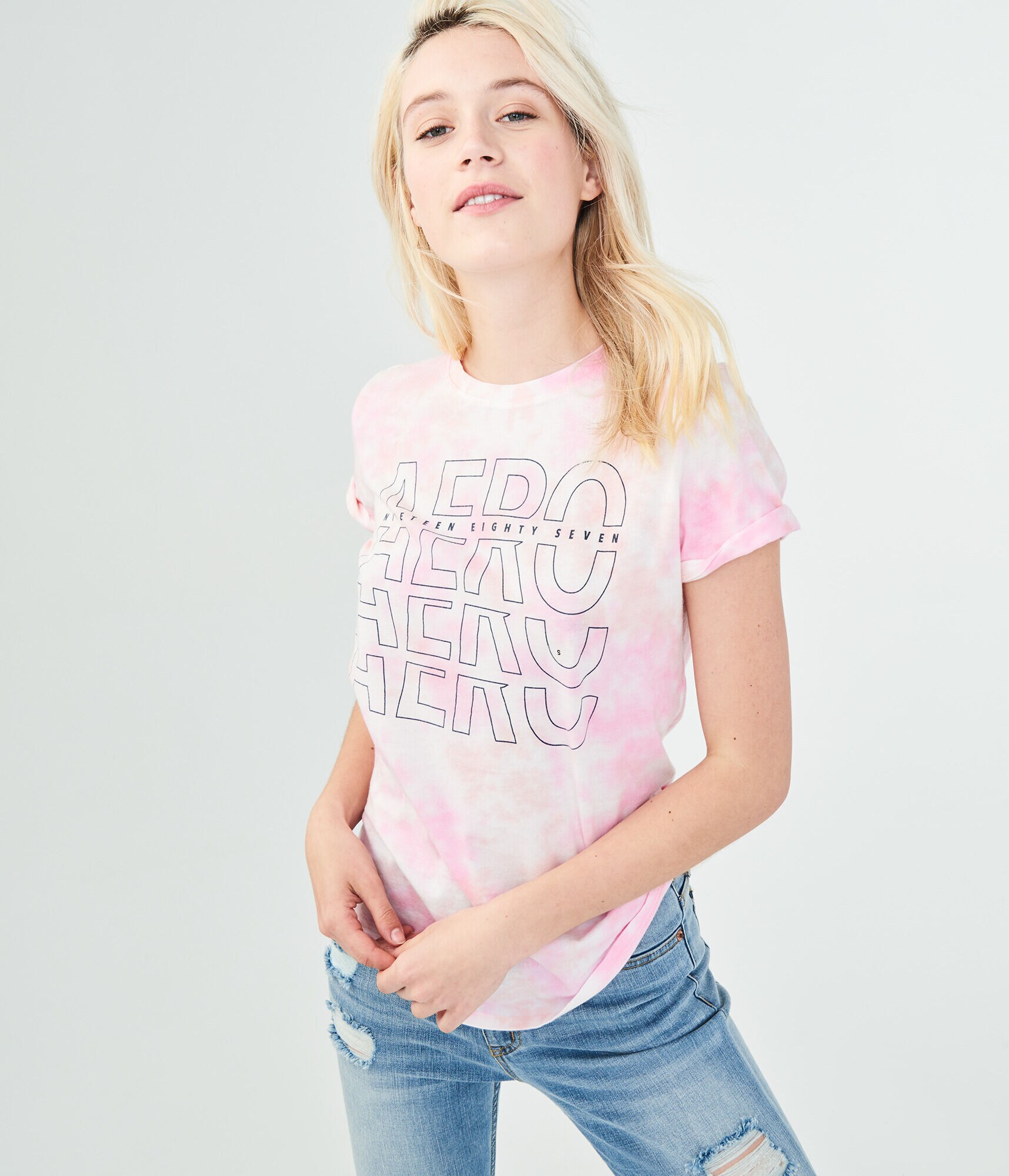 Repeating Aero Tie-Dye Relaxed Graphic Tee