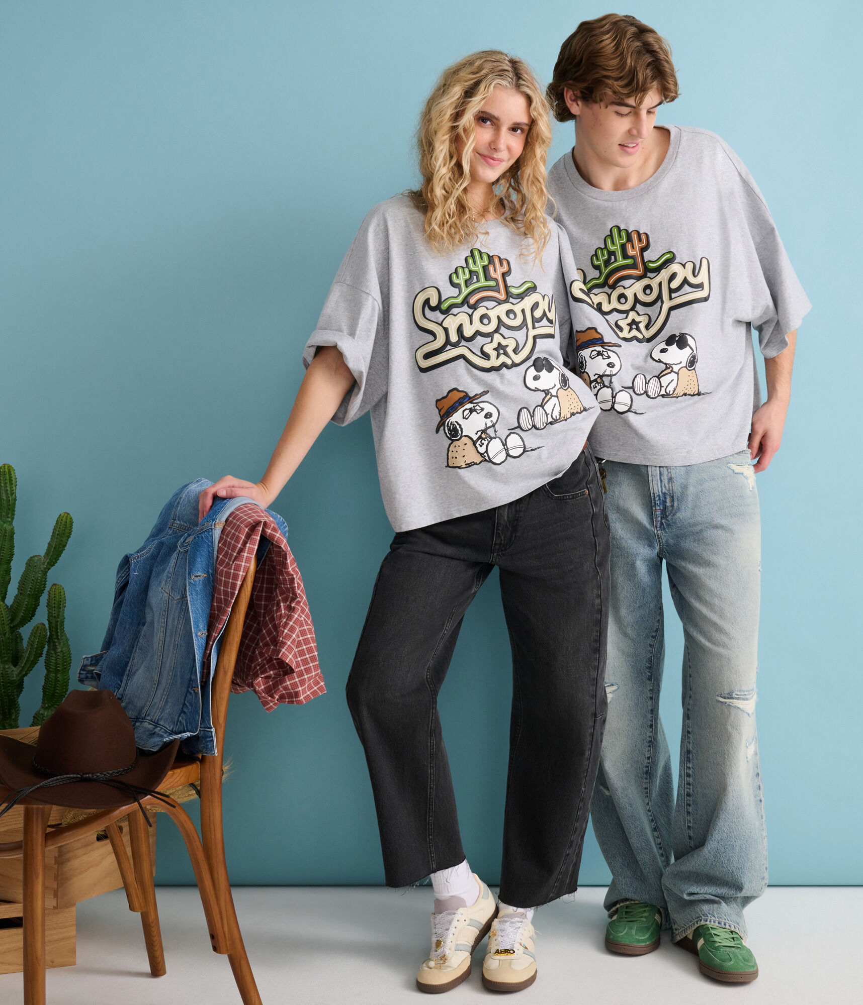 Peanuts® | Aéropostale Western Snoopy & Spike Boxy Graphic Tee