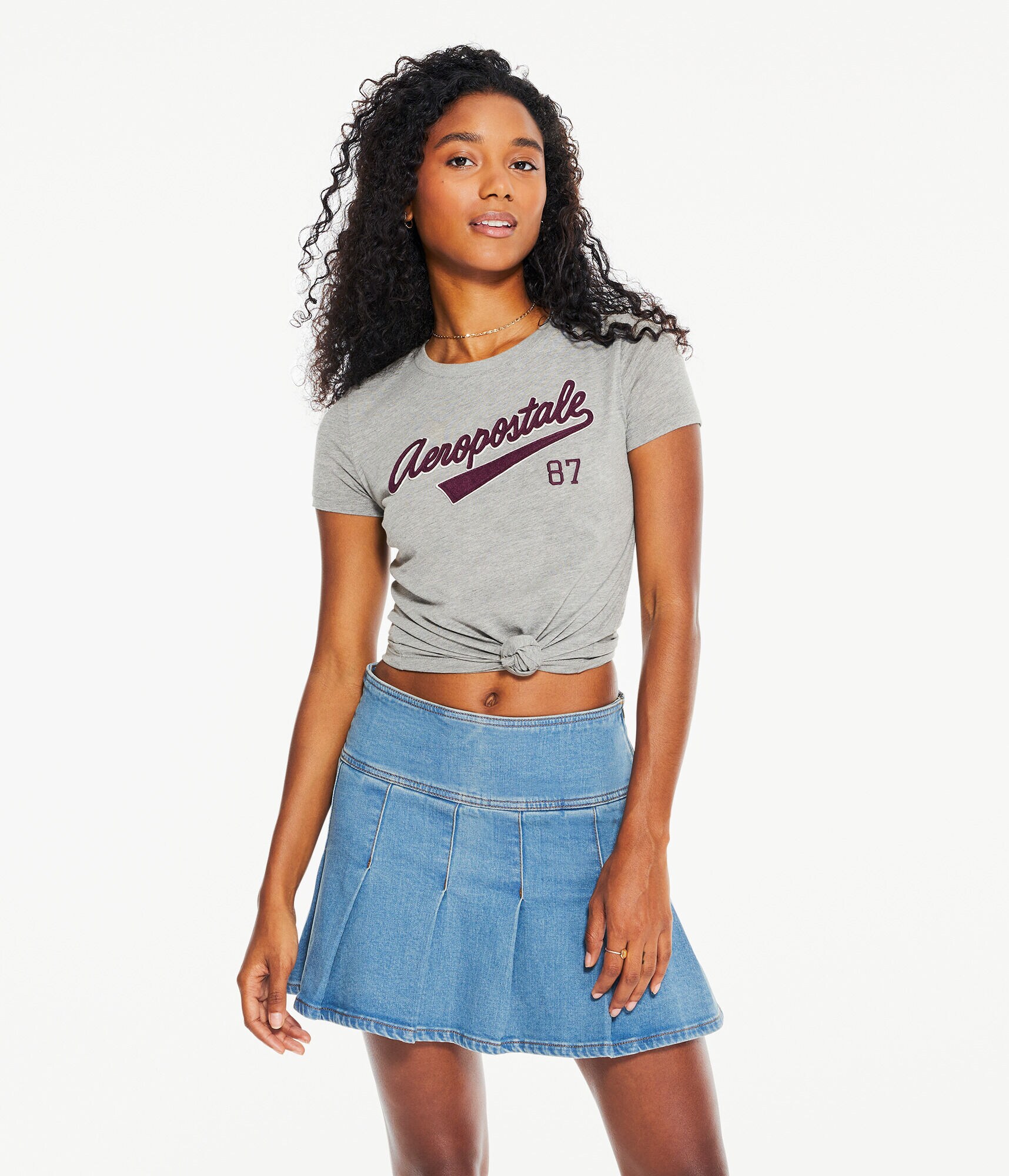 Aeropostale 87 Script Appliqu&eacute; Graphic Tee