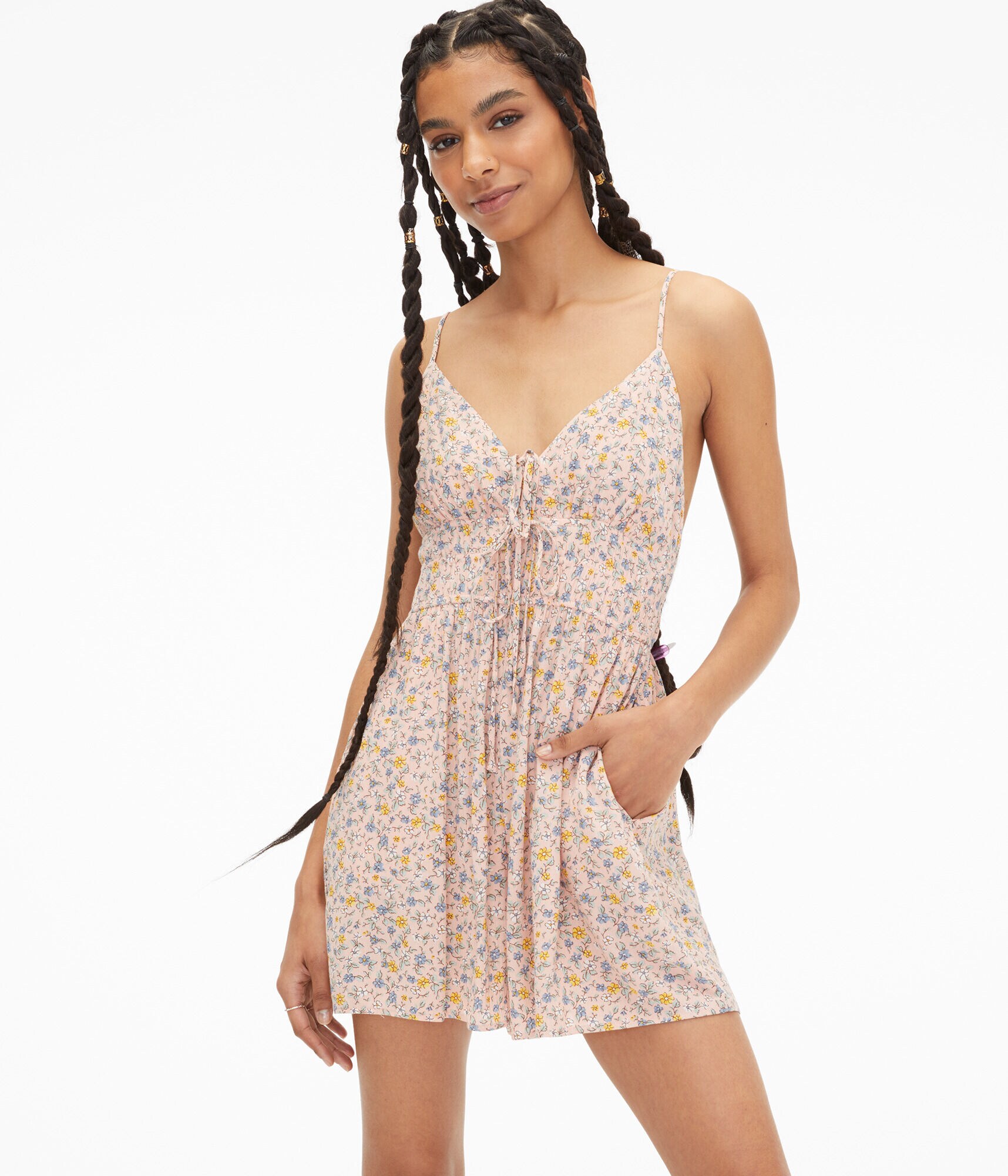 Floral Double-Tie Romper