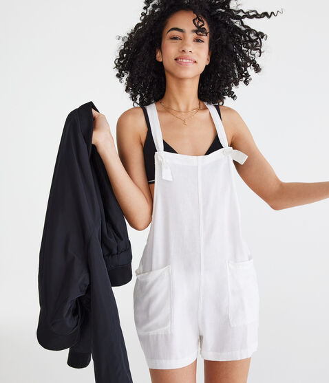 Solid Utility Romper