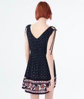 Floral V-Neck Smocked Fit & Flare Dress