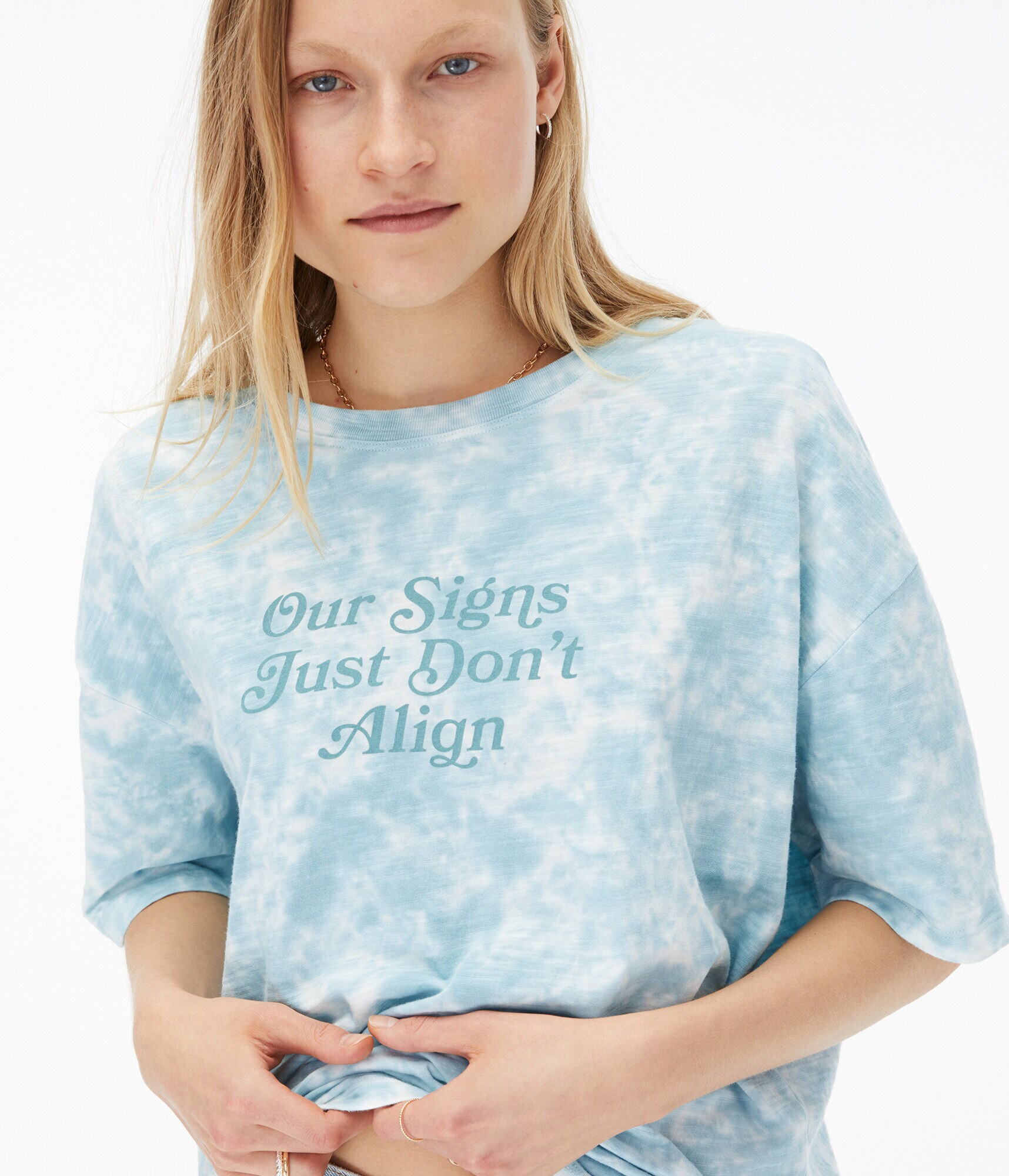 Our Signs Tie-Dye Boyfriend Graphic Tee
