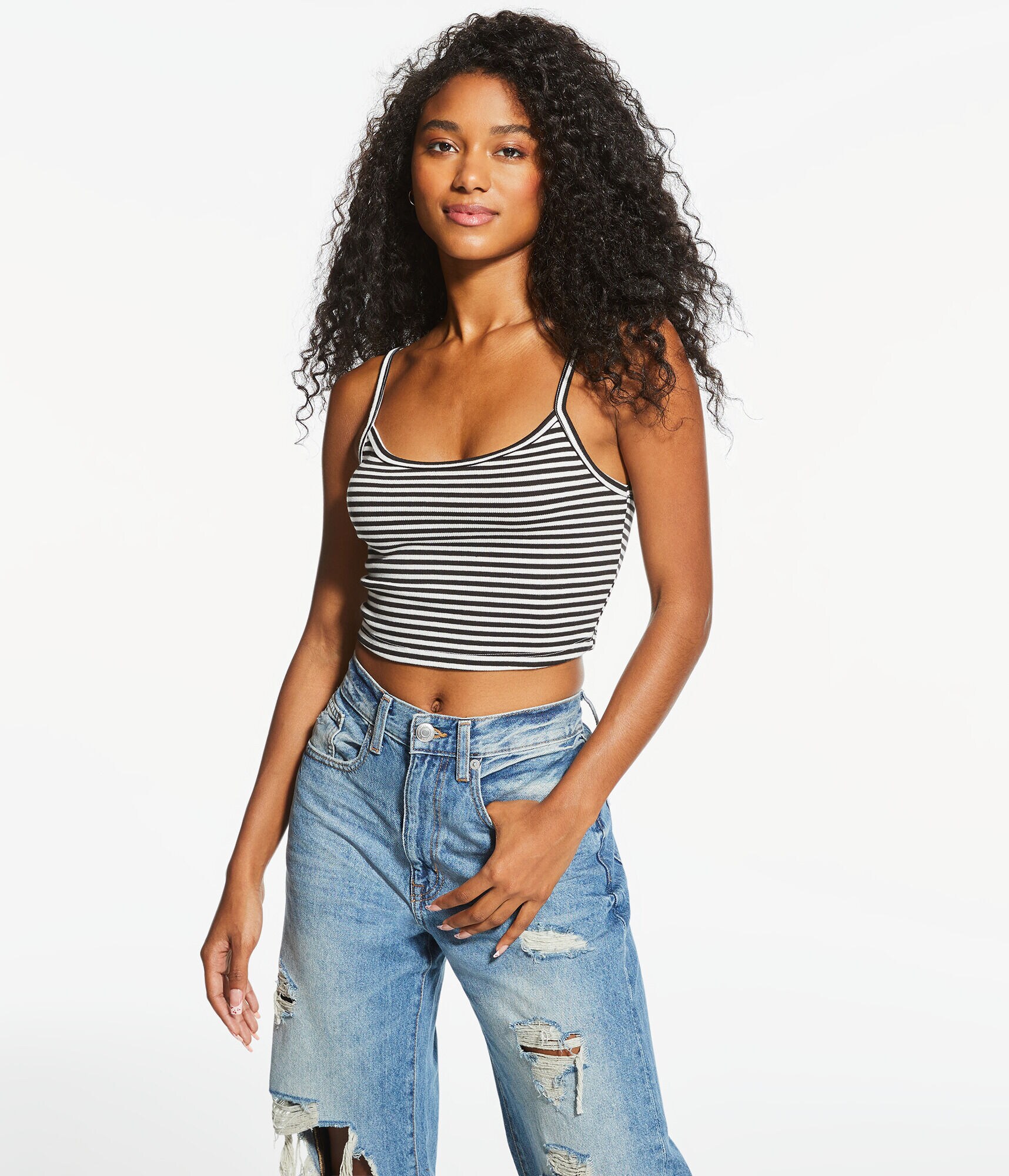 Striped Pop Punk Cropped Cami