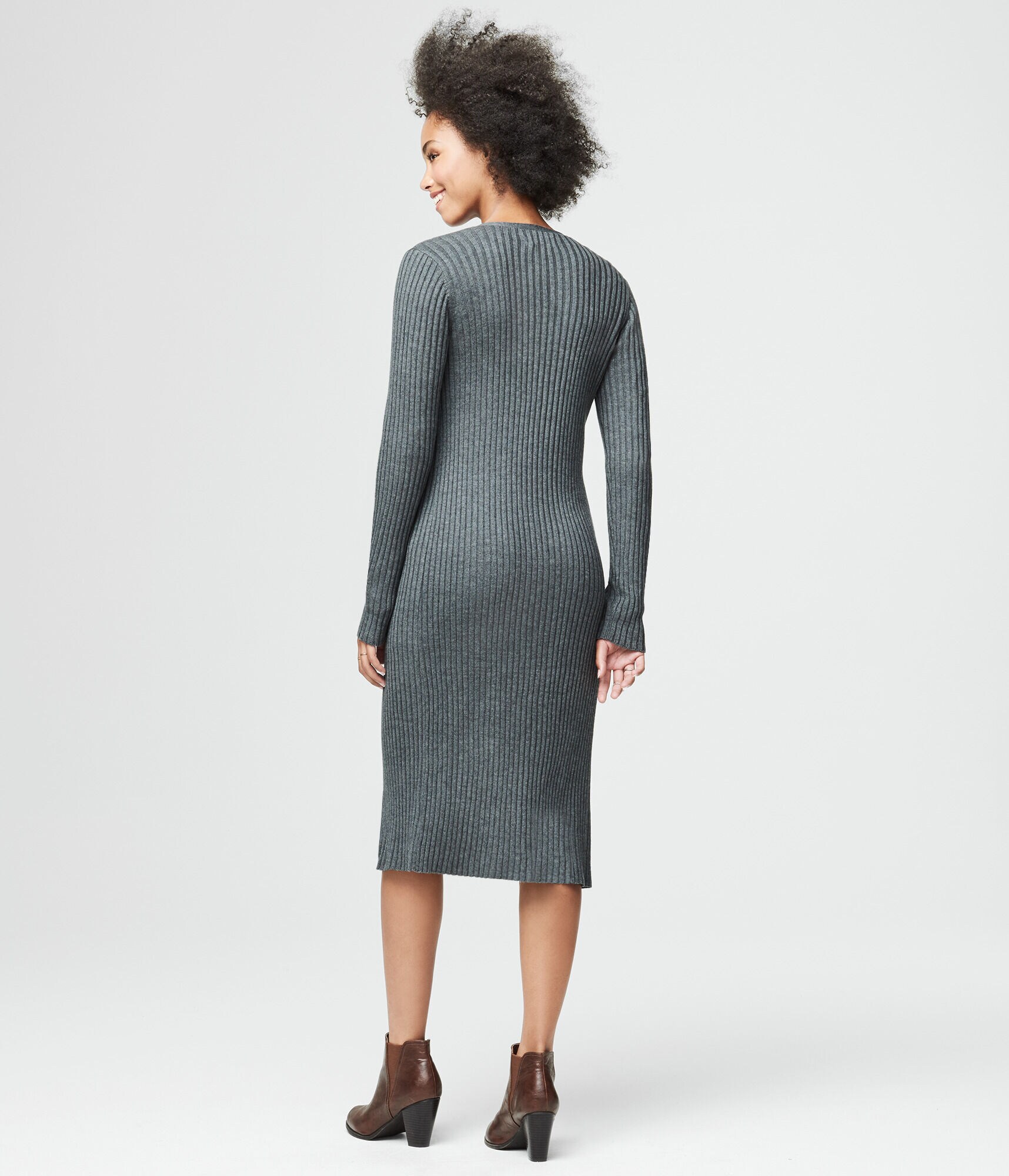 Ribbed Tie-Neck Cardigan