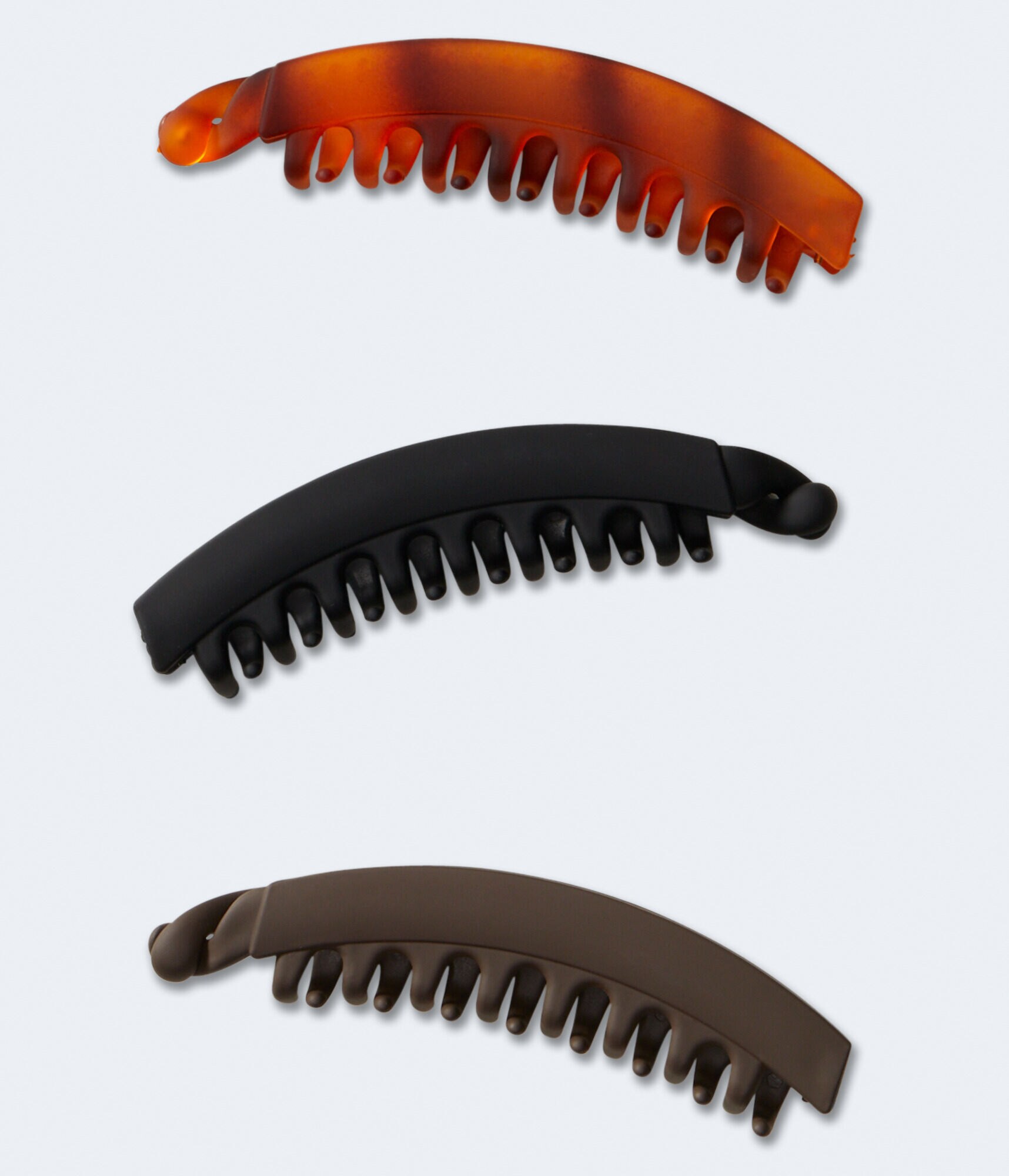 Matte Banana Claw Hair Clip 3-Pack