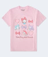Hello Kitty and Friends Bows Oversized Graphic Tee