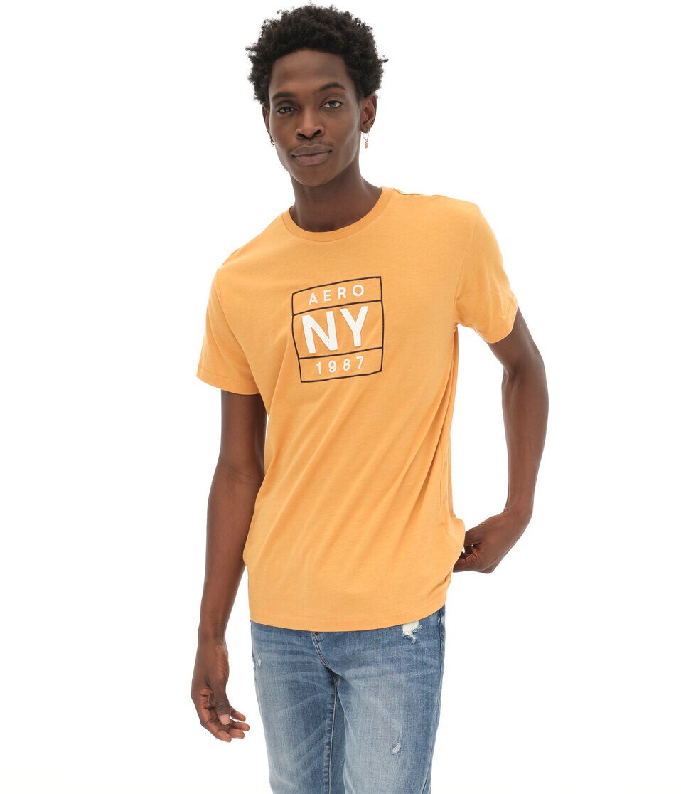 Aero NY Square Logo Appliqué Graphic Tee