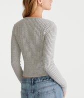 Cable Knit Crew Cardigan