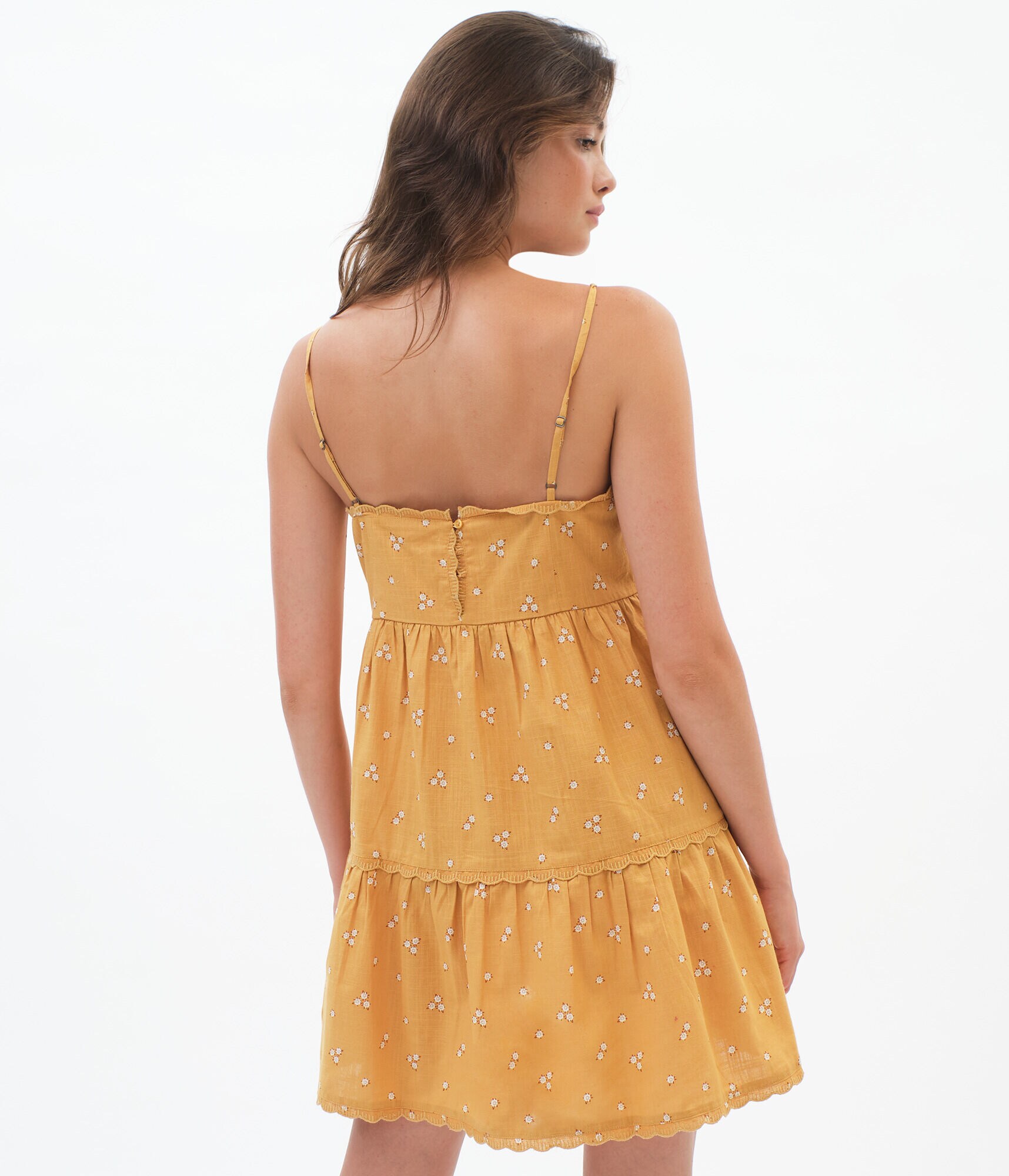 Floral Square-Neck Babydoll Dress