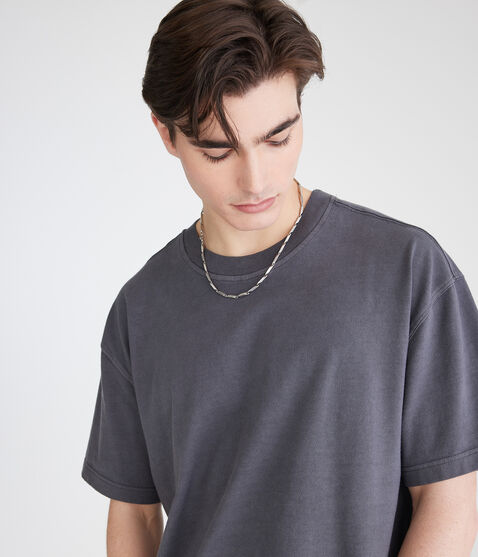 Washed Boxy Fit Crew Tee Washed Boxy Fit Crew Tee