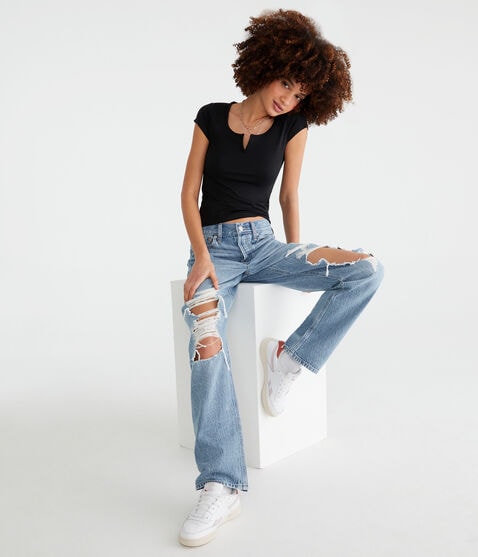 Buttery Soft Notch-Neck Tee Buttery Soft Notch-Neck Tee