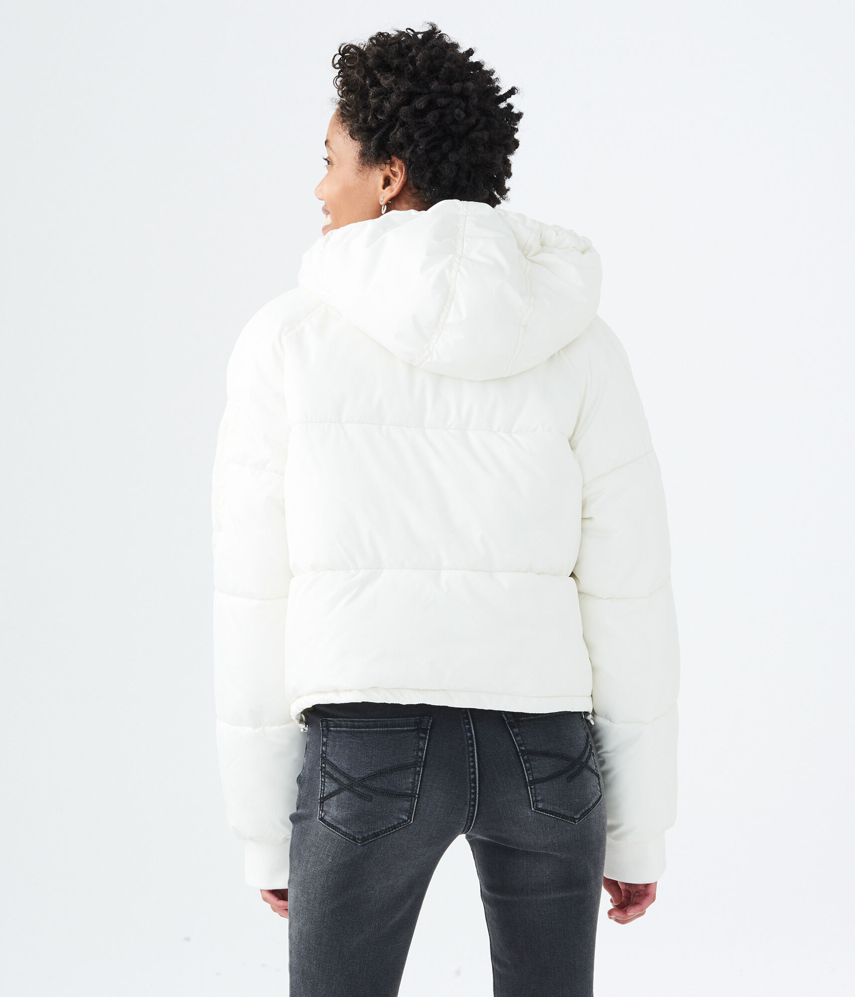 Solid Oversized Puffer Jacket