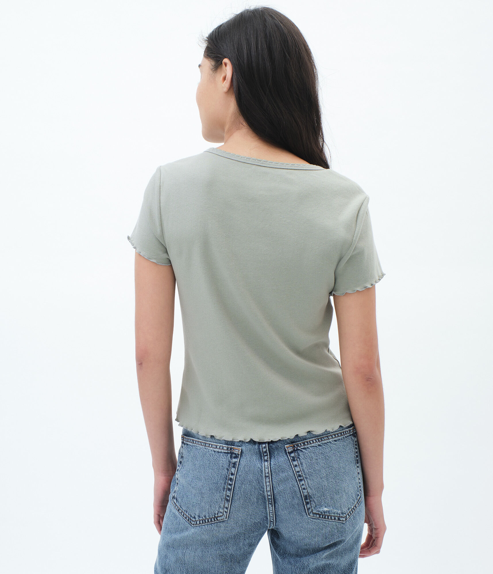 Ribbed Shrunken Tee