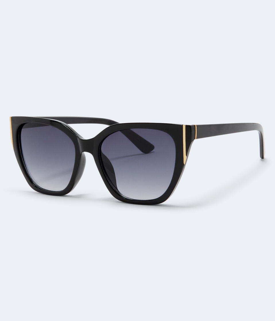 Metal Stripe Cateye Sunglasses