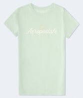 Aeropostale Script Rose Glitter Graphic Tee