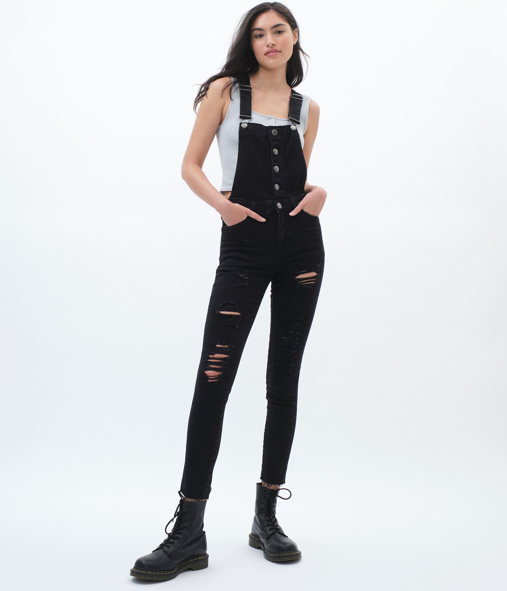 Seriously Stretchy Skinny Ankle Overalls