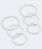 Textured Trio Hoop Earring 3-Pack