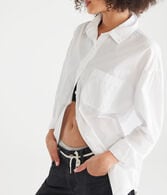 Long Sleeve Oversized Poplin Shirt