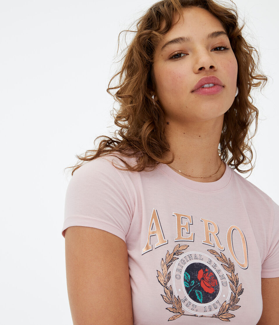 Aero Rose Emblem Foil Graphic Tee