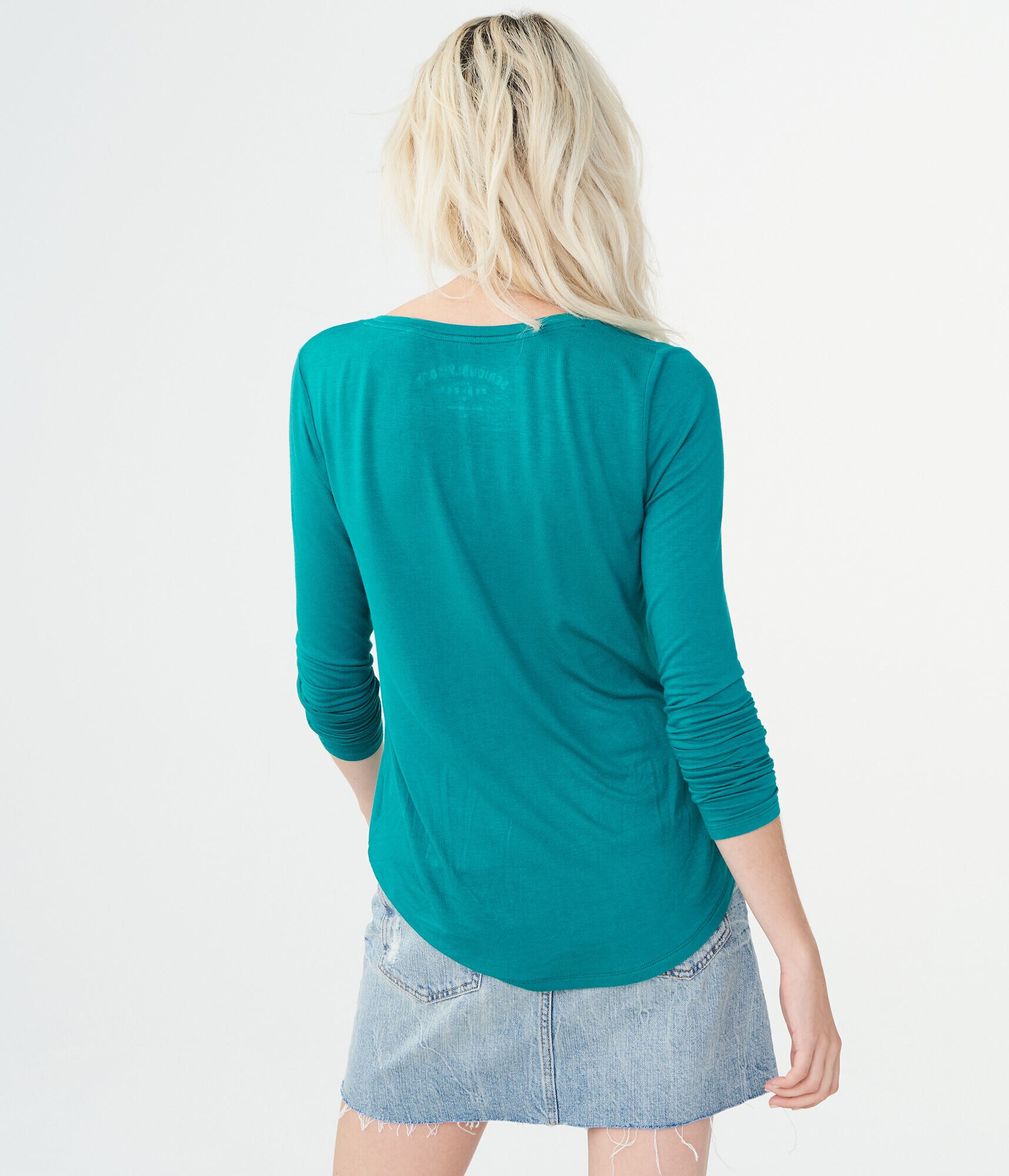 Long Sleeve Seriously Soft Solid V-Neck Tee