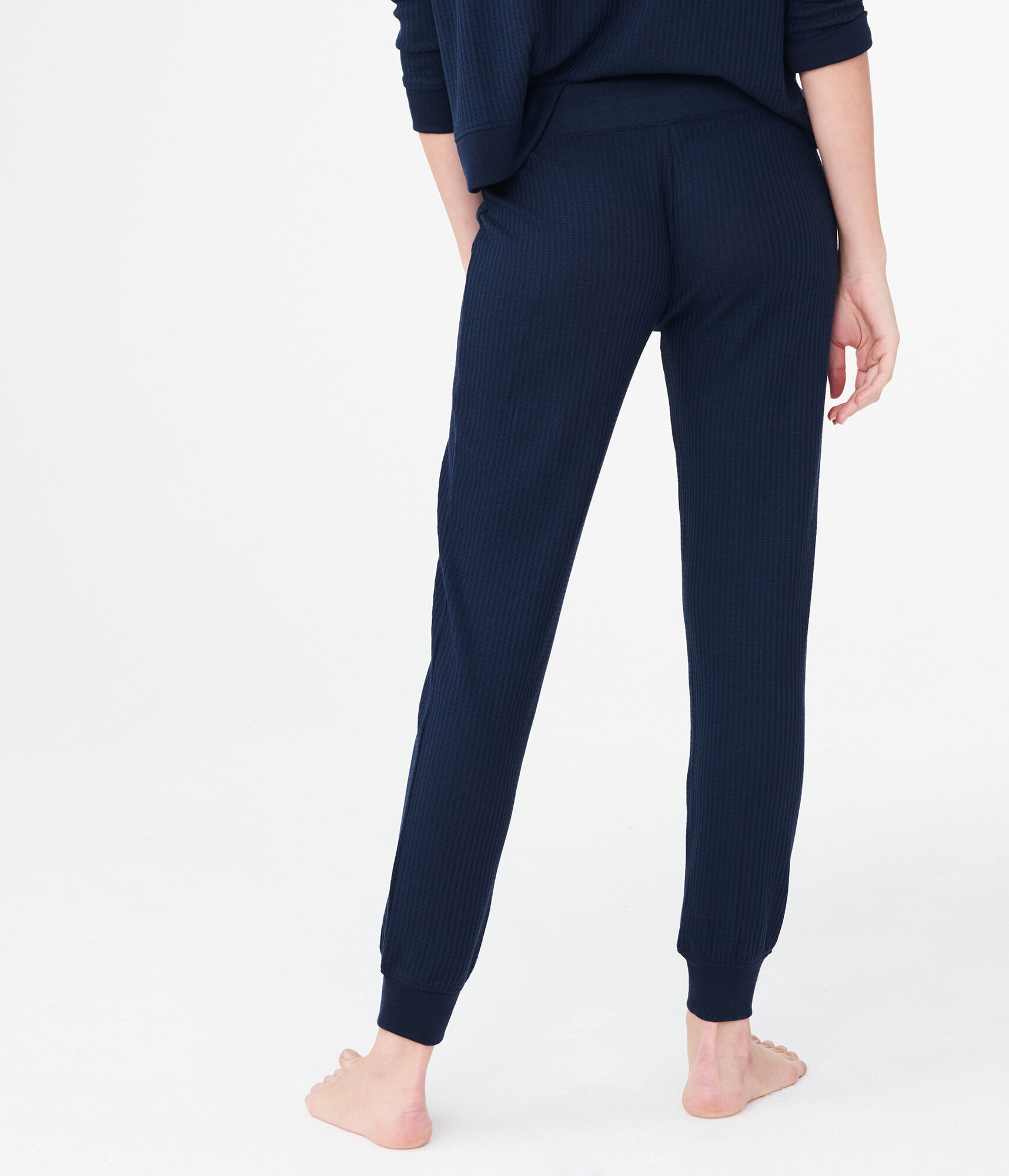 Solid Waffle-Knit Joggers