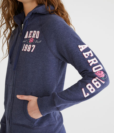 Aero 1987 Rose Full-Zip Hoodie Aero 1987 Rose Full-Zip Hoodie